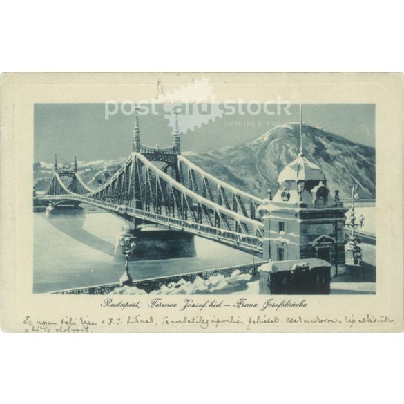 1912 - Budapest. Ferencz József bridge. Photo sheet, postcard. (2791321)