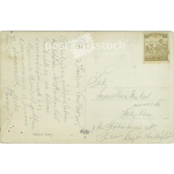 Budapest. Detail of Rákóczi Street. Photo sheet, postcard. (2791328)