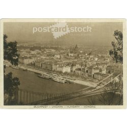  1930 - Budapest. Danube view. Photo sheet, postcard. (2791334)