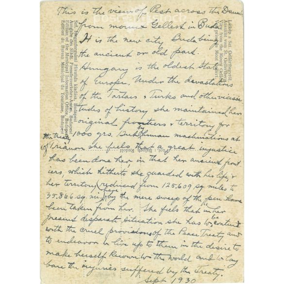 1930 - Budapest. Danube view. Photo sheet, postcard. (2791334)