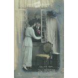 1917 - Romantic postcard. Colored photo sheet. (2791338)