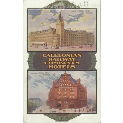   1914 - Hotels of the Caledonian Railway Company. Glasgow, Edinburgh. Postcard. (2791339)