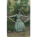 1910 - Romantic Postcard. Colored photo sheet. (2791341)