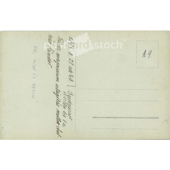 1895 - Father and son. Pál Hugó and Gyuszi with the inscription. Photo sheet, postcard. (2791343)