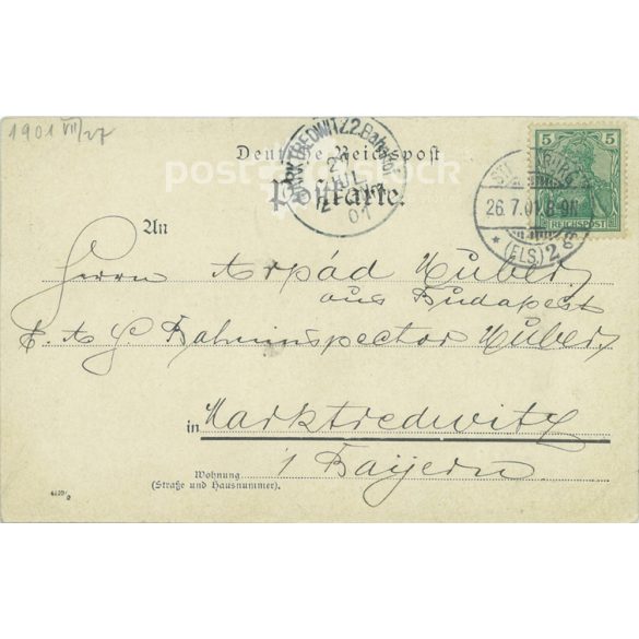 1901 - „Strassburg - Münster”. Cathedral of Our Lady in Strasbourg. Photo sheet, postcard. (2791346)