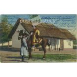 1923 - In Csikóstanya on Sunday in Hortobágy. Colored photo sheet, postcard. (2791356)