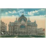 1933 - Antwerp-Centraal Central Station. Colored photo sheet, postcard. (2791372)