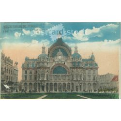   1933 - Antwerp-Centraal Central Station. Colored photo sheet, postcard. (2791372)