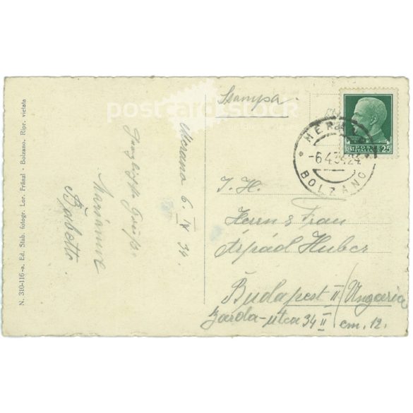 1934 - Merano Castle in Tyrol. Colored photo sheet, postcard. (2791373)