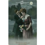 1912 - Name day greetings. Colored photo sheet. (2791376)