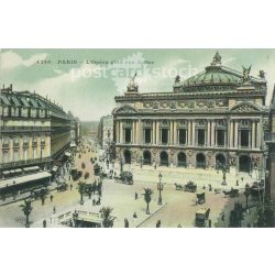   1906 - Paris. The Opera and the rue Auber. Colored photo sheet, postcard. (2791381)