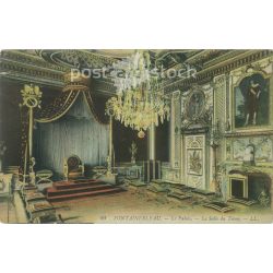   1908 - Fontaneblau palace. Colored photo sheet, postcard. (2791393)