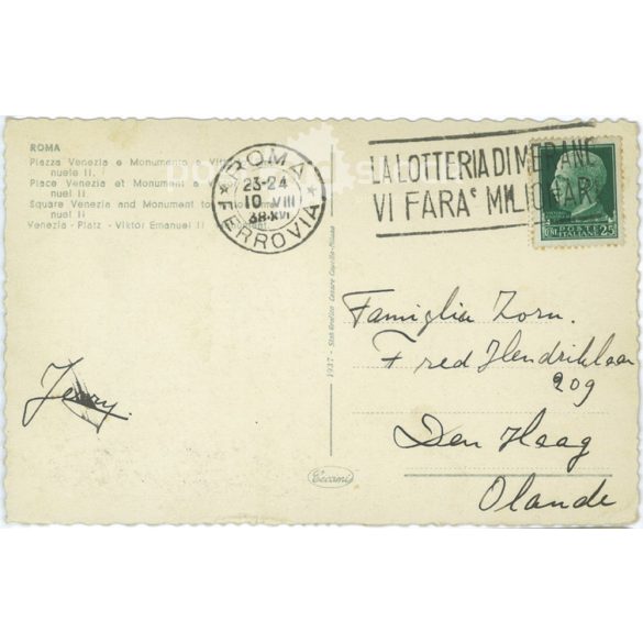 1910 - Rome. Colored photo sheet, postcard. (2791394)