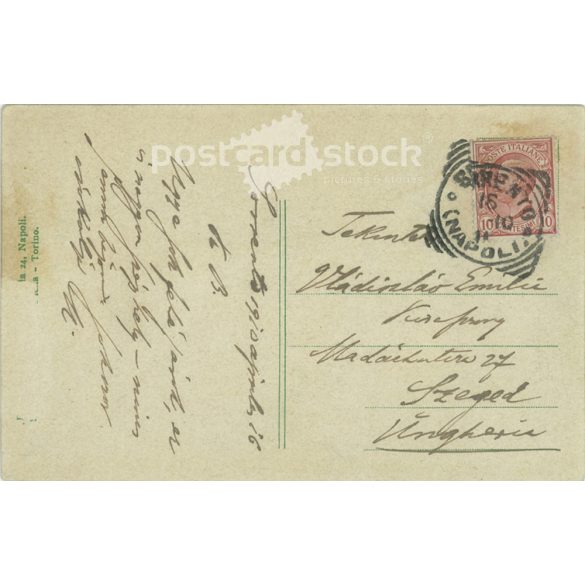 1911 - Piano di Sorrento. Italy. Colored photo sheet, postcard. (2791399