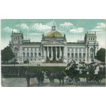 1911 - Berlin. The Reichstag building. Colored photo sheet, postcard. (2791393)