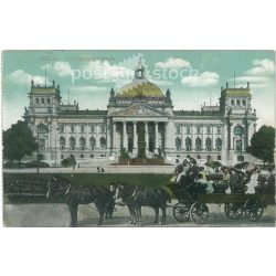   1911 - Berlin. The Reichstag building. Colored photo sheet, postcard. (2791393)