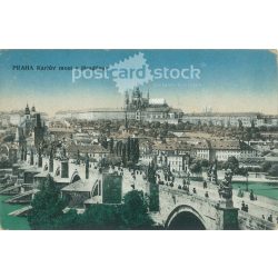   1916 - Prague. Charles Bridge. Colored photo sheet, postcard. (2791408)