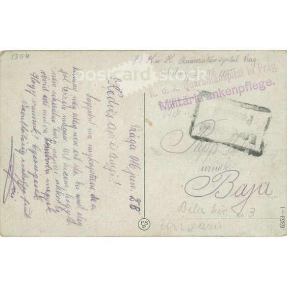 1916 - Prague. Charles Bridge. Colored photo sheet, postcard. (2791408)