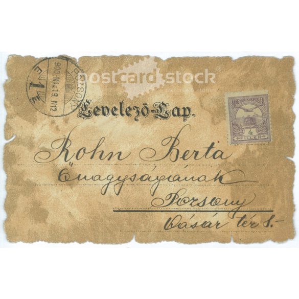 1900 - Budapest in the year 1750 of our lord. With special cutting. Postcard. (2791410)