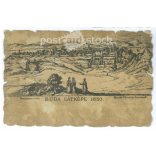 1900 - View of Buda 1650. With special cutting. Postcard. (2791411)