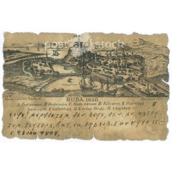 1900 - Buda 1650. With special cutting. Postcard. (2791413)