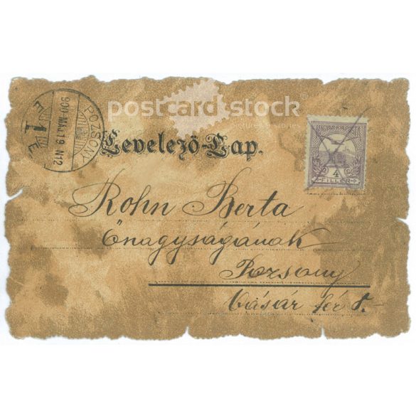 1900 - Buda 1650. With special cutting. Postcard. (2791413)