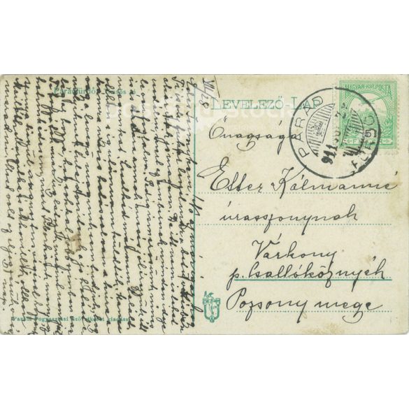 1911 - Parádfürdő. Alum lake. Colored photo sheet, postcard. (2791422)