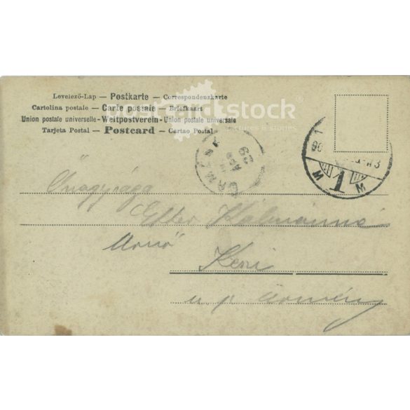 1908 - Romantic postcard. Colored photo sheet, postcard. (2791437)