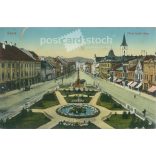 1916 - Košice. Upper part of main road. Colored photo sheet, postcard. (2791440)