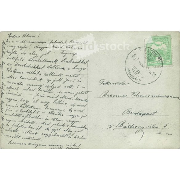 1911 - Group photo of bathers at Balaton. Photo sheet, postcard. (2791441)