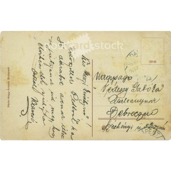 1915 - Parisian Grand Department Store in Budapest. Colored photo sheet, postcard. (2791445)