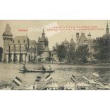 1929 - Budapest. City park lake with Vajdahunyad castle. Photo sheet, postcard. (2791446)