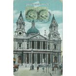 1911 - St Paul’s Cathedral in London. Colored photo sheet, postcard. (2791455)