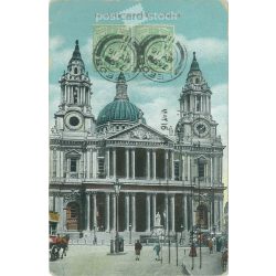   1911 - St Paul’s Cathedral in London. Colored photo sheet, postcard. (2791455)