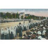 1921 - Lourdes. Procession of Mary’s children. Colored photo sheet. Colored photo sheet, postcard. (2791465)