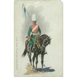   1903 – Artistic representation of a cavalry soldier. Merté O., marked graphics. Postcard. (2791475)