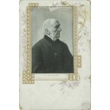 1898 -  William Ewart Gladstone, English liberal politician, Prime Minister of the United Kingdom four times. Photo sheet, postcard. (2791476)