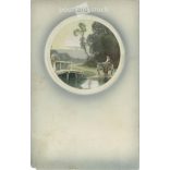 1908 - Romantic postcard. Colored photo sheet, postcard. (2791478)