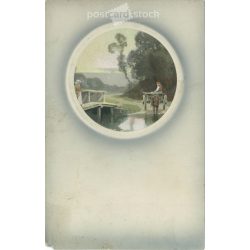   1908 – Romantic postcard. Colored photo sheet, postcard. (2791478)