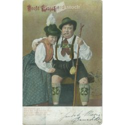   1904 - Merry New Year’s greetings. Colored photo sheet, greeting card. (2791481)