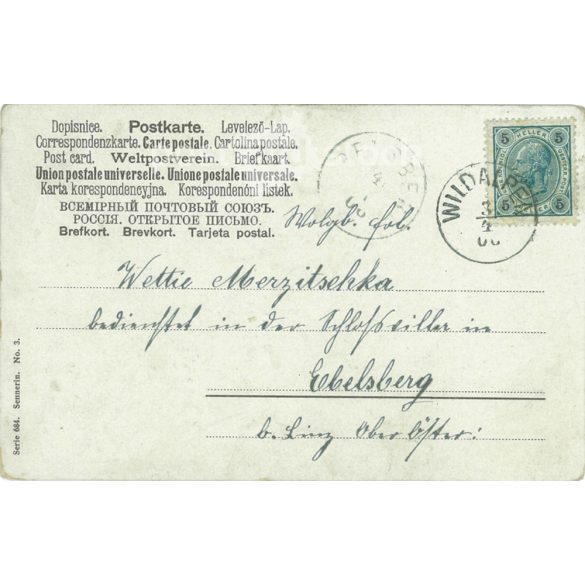 1900 - Romantic postcard. Colored photo sheet, postcard. (2791485)