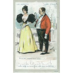   1904 - Romantic, cheerful postcard. With unique graphics. (2791495)