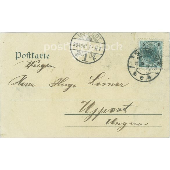 1904 - Humorous, spicy postcard. With unique graphics. (2791498)