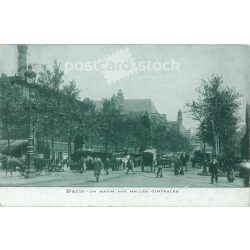   1906 - Paris morning in downtown. Photo sheet, postcard. (2791499)