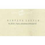 1944 - Award for anti-Soviet operations, Hungarian Bronze Medal of Merit. On embossed, embossed letterhead, the m. kir. from the Minister of Defense. (2791505)