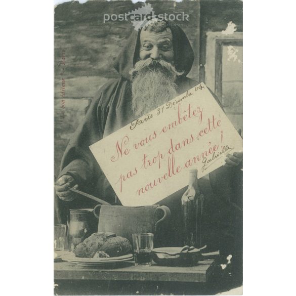 1904 - Merry New Year’s greetings. Photo sheet, postcard. (2791511)