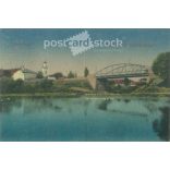 1921 - Mezőtúr. Berettyó river bank. Colored photo sheet, postcard. (2791515)