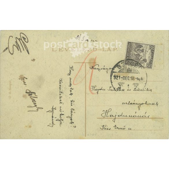 1921 - Szeged. Stefania Promenade. Colored photo sheet, postcard. (2791519)