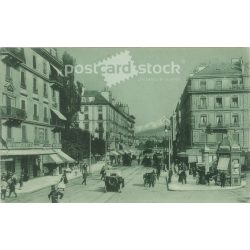   1925 - Geneva - Rue du Mont-Blanc.- LL. Photo sheet, postcard.(2791525)