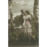 1918 - Romantic postcard. Colored photo sheet. (2791532)